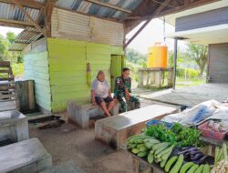 Satgas Yonif 642/Kps Laksanakan Anjangsana di Pasar Kampung Vascodaneem