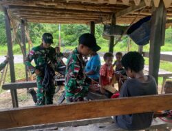 Kedekatan TNI Dengan Masyarakat, Satgas Yonif 641/Bru Laksanakan Komsos Di Distrik Benawa