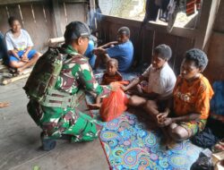 Beri Pengabdian Yang Tulus, Satgas Yonif 641/Bru Gelar Anjangsana Dan Yankes Untuk Warga Papua