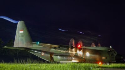 Skadron Udara 33 Lanud Sultan Hasanuddin Latihan Terbang Malam Gunakan NVG