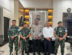 Polres Labusel Terima Kunjungan Satuan Kompi Senapan C Yonif 126/KC