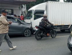 Laga Kambing, Mobil Avanza Vs Cold Diesel Box di jalan lintas Tebing Tinggi – Siantar