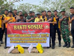 Jelang Ramadhan 1446 H ,TNI Polri di Labusel Gelar Baksos di TPU Suka Mulia