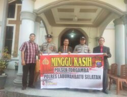 Minggu Kasih di Gereja HKBP Cikampak , Polres Labusel Pererat Hubungan Dengan Masyarakat